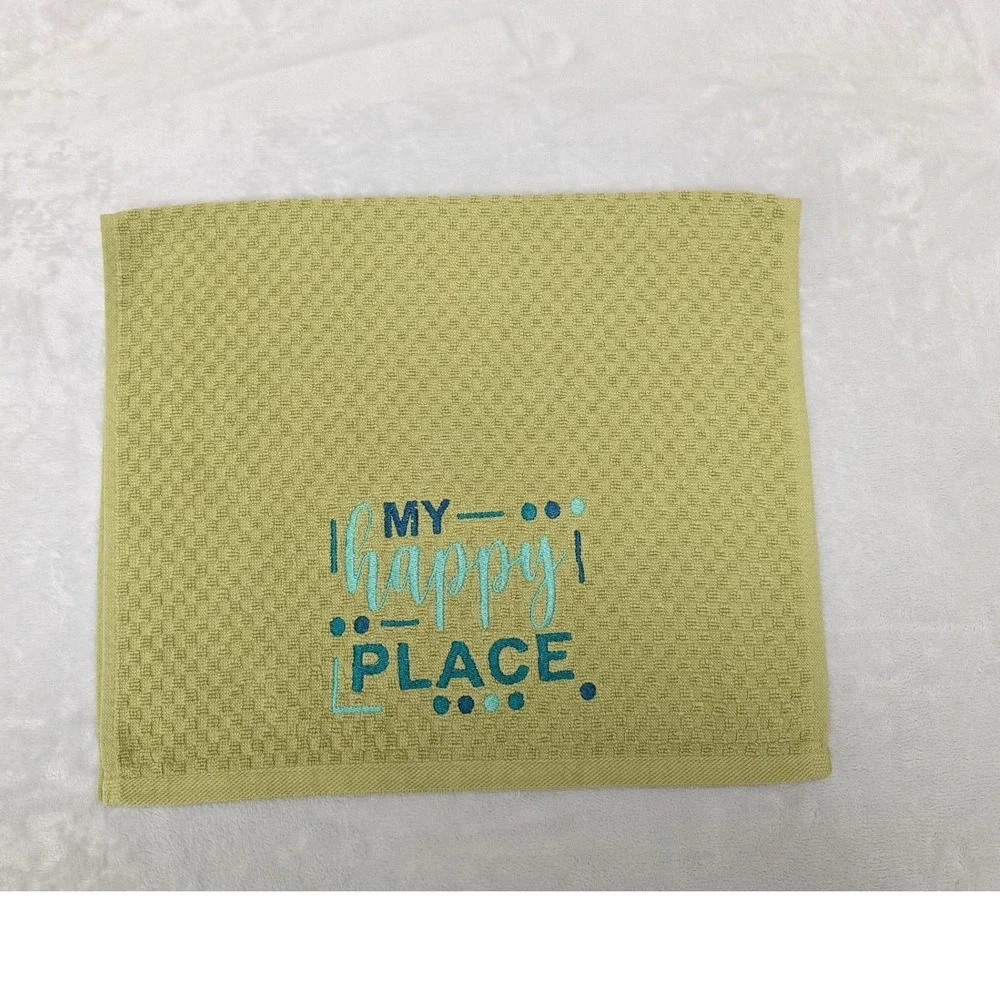 My Happy Place Kitchen Bath Bar Tea Hand Towel